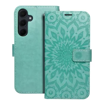   Mezzo Mandala Samsung Galaxy A35 oldalra nyíló tok, mentazöld