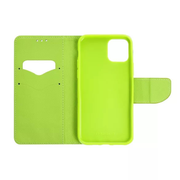 Smart Fancy iPhone 12 Pro oldalra nyíló tok, kék-zöld