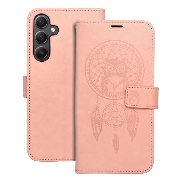 Mezzo Dreamcatcher Samsung Galaxy A35 oldalra nyíló tok, világos rózsaszín