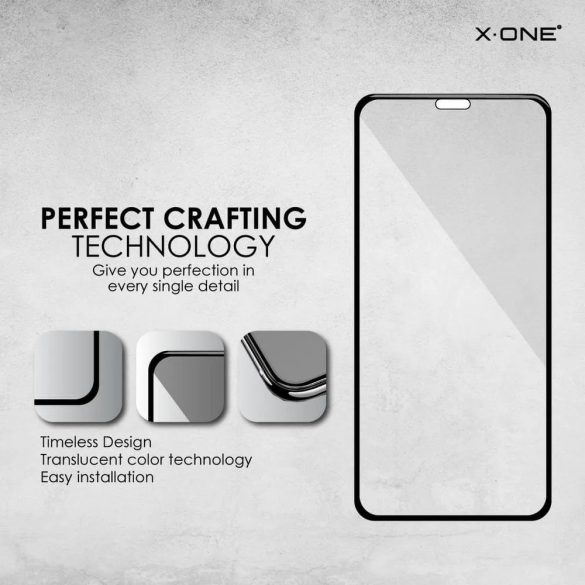X-ONE Samsung Galaxy Note 20 Ultra 3D teljes kijelzős edzett üvegfólia (tempered glass) 9H keménységű, fekete