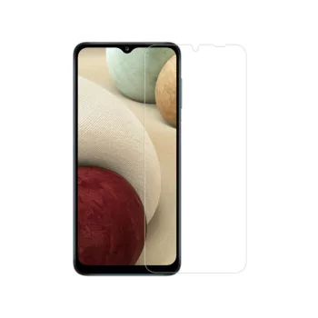   Samsung Galaxy A12/M12/F12 kijelzővédő edzett üvegfólia (tempered glass) 9H keménységű (nem teljes kijelzős 2D sík üvegfólia), átlátszó