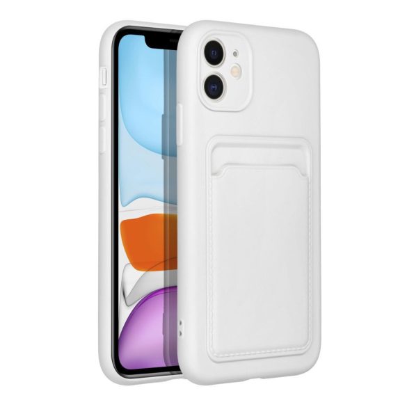 Card Case Silicone Samsung Galaxy A54 5G hátlap, tok, fehér