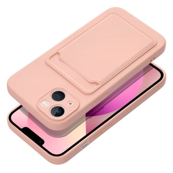 Card Case Silicone Samsung Galaxy A54 5G hátlap, tok, rózsaszín