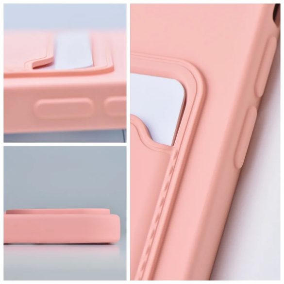 Card Case Silicone Samsung Galaxy A54 5G hátlap, tok, rózsaszín