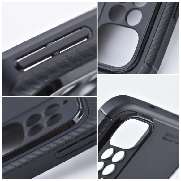 Carbon Premium Case Silicone Xiaomi 12T/12T Pro hátlap, tok, fekete