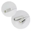 Lightning-3.5mm mini jack+lightning audio és töltő átalakító adapter, ezüst