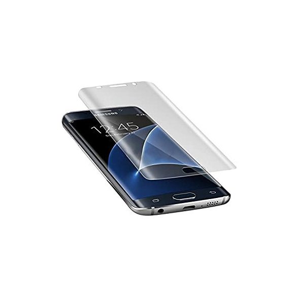Blue Star Samsung Galaxy S7 Edge 3D teljes kijelzős edzett üvegfólia (tempered glass) 9H keménységű, tokbarát, átlátszó