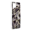Marble Cosmo 07 Samsung Galaxy A42 5G márvány mintás, hátlap, tok, fekete