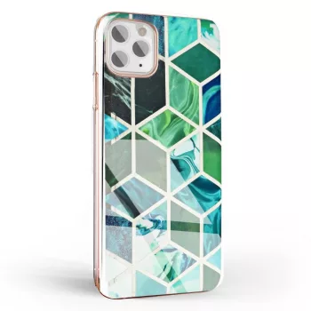   Marble Cosmo 08 Samsung Galaxy A42 5G márvány mintás, hátlap, tok, zöld