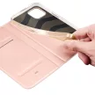 Dux Ducis Skin Pro oldalra nyíló tok iPhone 15 Plus, rózsaszín
