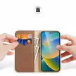 DUX DUCIS oldalra nyíló tok HIVO iPhone 15 Pro, barna