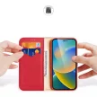 DUX DUCIS oldalra nyíló tok HIVO iPhone 15 Pro, piros