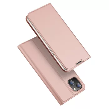   Dux Ducis Skin Pro oldalra nyíló tok to iPhone 14 Plus, rózsaszín