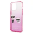 Karl Lagerfeld KLHCP13LTGKCP Gradient Ikonik Karl & Choupette iPhone 13/13 Pro 6.1" hátlap, tok, rózsaszín