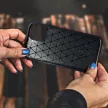 Carbon Case Samsung Galaxy S21 Plus hátlap, tok, fekete