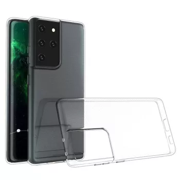   Super Slim 0,5 mm szilikon hátlap, tok Samsung Galaxy S21 Ultra, átlátszó
