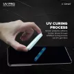 X-ONE UV teljes kijelzős edzett üvegfólia Samsung Galaxy S21 Ultra (tokbarát) ujjlenyomat-érzékelővel működik