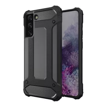   Hybrid Armor Tough Rugged ütésálló tok Samsung Galaxy S21, fekete