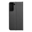 LUNA Book Carbon oldalra nyíló tok Samsung Galaxy S21 FE, fekete