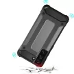 Hybrid Armor Tough Rugged ütésálló tok Samsung Galaxy S21 FE, fekete