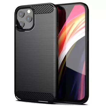 Carbon Case Iphone 13 Pro hátlap, tok, fekete