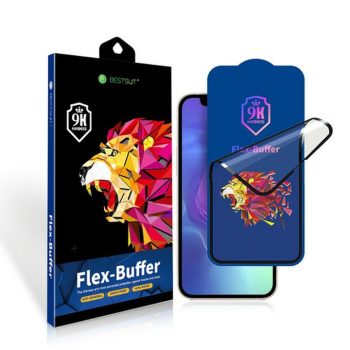   Bestsuit Flex-Buffer Hybrid Glass 5D üveg antibakteriális Biomaster bevonattal Apple iPhone 12 mini, fekete