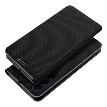   LUNA Book Carbon oldalra nyíló tok XIAOMI Redmi Note 11/11S, fekete