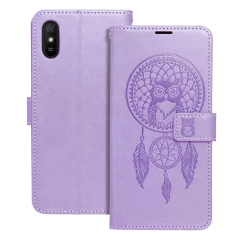   MEZZO Book case, oldalra nyíló tok XIAOMI Redmi 9AT/Redmi 9A álomcsapdás, lila