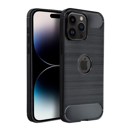 Carbon Case Iphone 14 Plus hátlap, tok, fekete