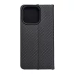 LUNA Book Carbon oldalra nyíló tok iPhone 14 Pro, fekete