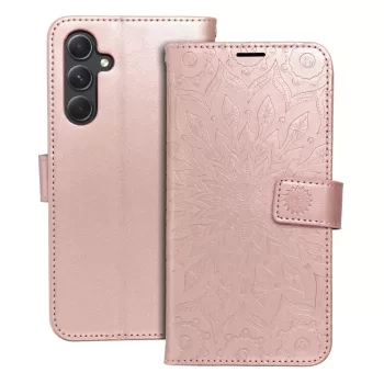   MEZZO Book case, oldalra nyíló tok SAMSUNG A54 5G mandala, rozéarany