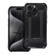 Hybrid Armor Tough Rugged ütésálló tok iPhone 15 Pro, fekete
