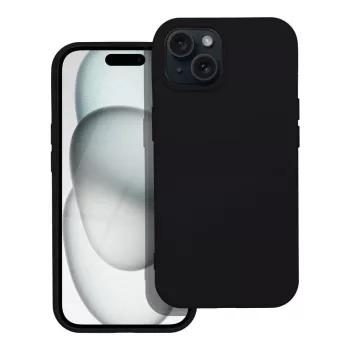 SILICONE tok iPhone 15 Plus, fekete