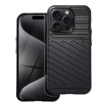Thunder Case ütésálló tok iPhone 15 Pro, fekete