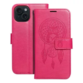   MEZZO Book case, oldalra nyíló tok iPhone 15 álomcsapdás, rózsaszín