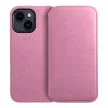DUAL POCKET Book oldalra nyíló tok iPhone 15 Plus, rózsaszín