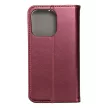 Smart Magnetic Iphone 15 Pro oldalra nyíló tok, bordó