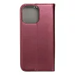 Smart Magnetic Iphone 15 Pro Max oldalra nyíló tok, bordó