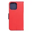 Smart Fancy oldalra nyíló tok iPhone 15 Pro Max, piros, sötétkék