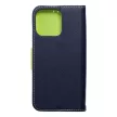 Smart Fancy oldalra nyíló tok iPhone 15 Pro Max, zöld, sötétkék