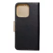 Smart Fancy oldalra nyíló tok iPhone 15 Pro, arany, fekete