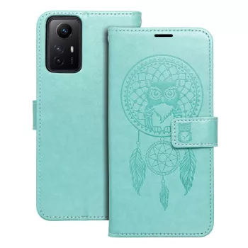   MEZZO Book case, oldalra nyíló tok XIAOMI Redmi Note 12S dreamcatcher, zöld