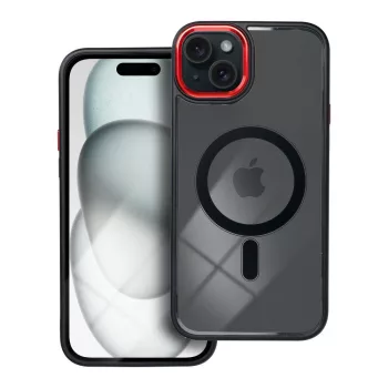   COLOR EDGE MAG COVER tok MagSafe iPhone 15 Plus, fekete, piros