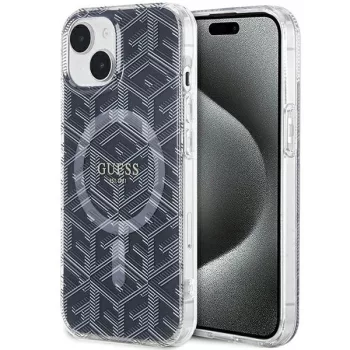   Guess IML GCube MagSafe hátlap, tok iPhone 15 Plus/14 Plus, fekete