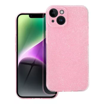   Blink Clear Case IPHONE 14 2mm csillámos szilikon hátlap, tok, rózsaszín