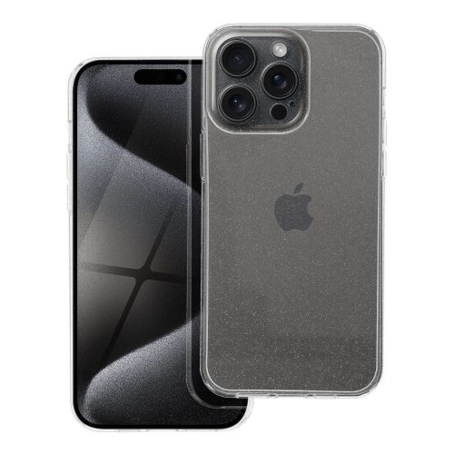 Blink Clear Case IPHONE 15 Pro Max 2mm csillámos szilikon hátlap, tok, átlátszó