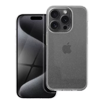   Blink Clear Case IPHONE 15 Pro 2mm csillámos szilikon hátlap, tok, átlátszó
