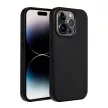 LEATHER MAG COVER case MagSafe tok iPhone 15 Plus, fekete