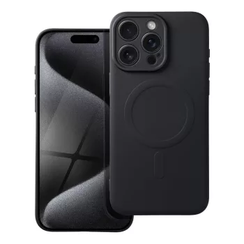 SILICONE MAG COVER tok, MagSafe iPhone 15 Pro Max, fekete