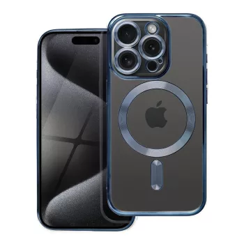   ELECTRO MAG COVER tok, MagSafe iPhone 15 Pro, kék, sötétszürke